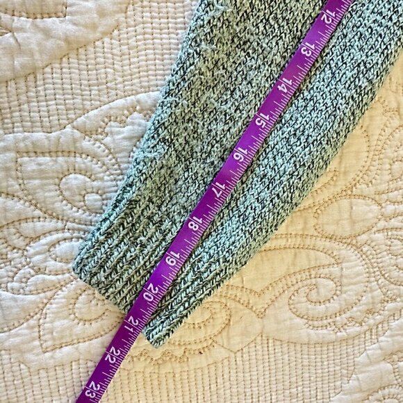 Karen Scott pale green mock neck sweater with pearl buttons women S - Picture 6 of 7